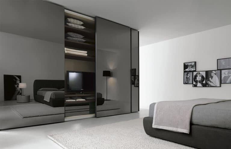 sangiacomo zweefdeurkast vitria antraciet spiegel